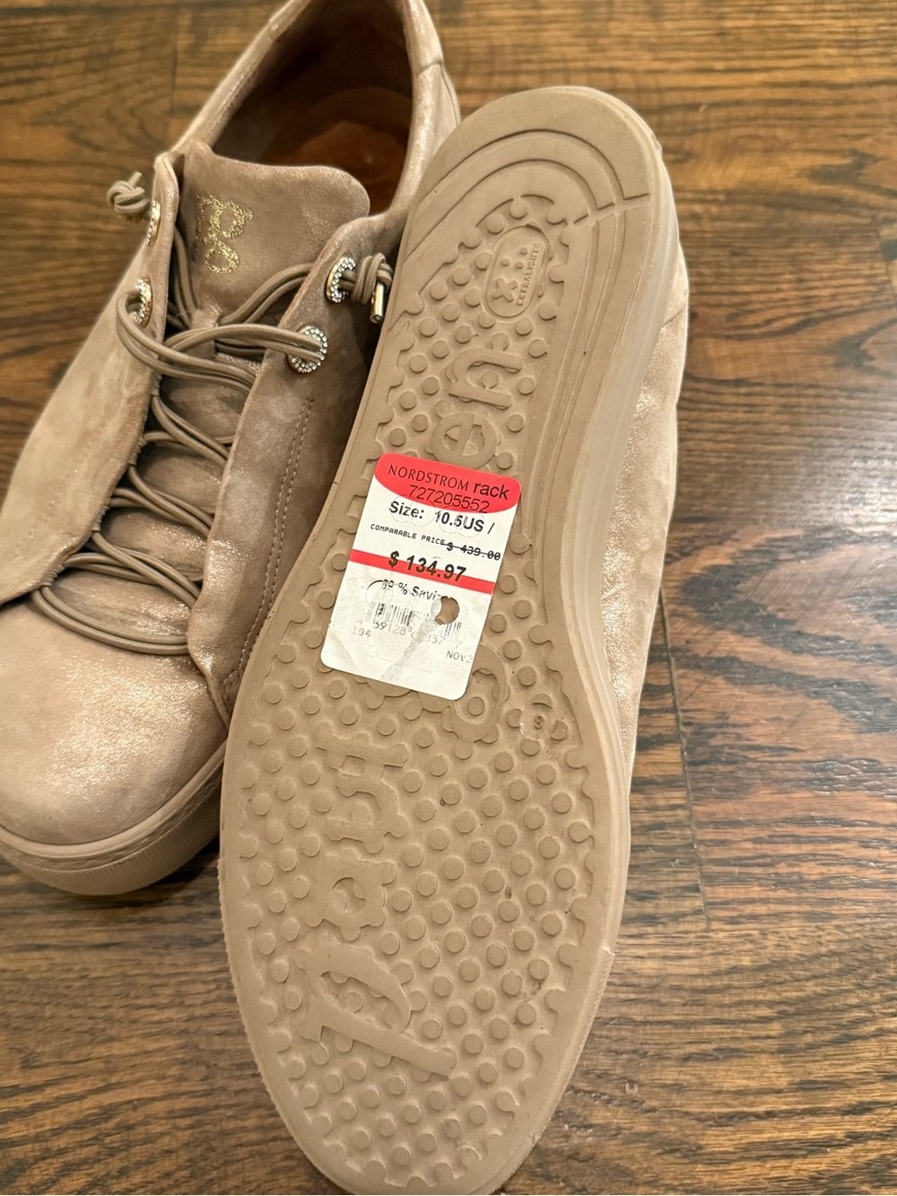 Paul Green Women's Platform Sneakers in Taupe Beige - Picture 3 of 7